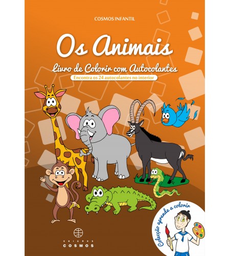 N.º 4 - Os Animais - Livro de colorir com autocolantes